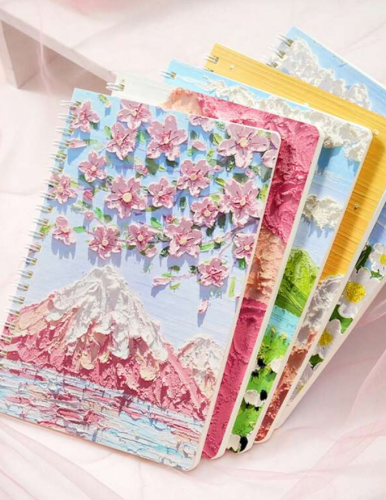 دفتر اليومية نمط زهر حلزوني إبداع محمول متعدد الأغراض الى مكتب قطعة واحدة