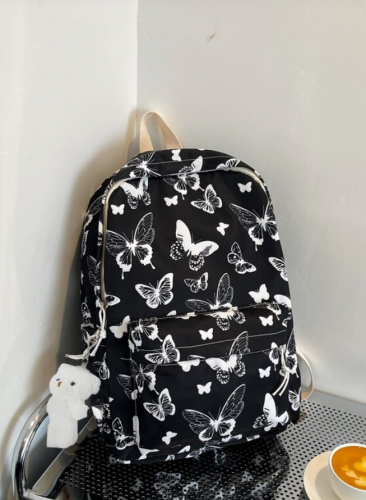 حقيبة ظهر مدرسية مقاومة للماء ، وخفيفة الوزن ، ومحمولة على شكل فراشة ، للخريجين ، والفتيات المراهقات ، والطالبات ، والطالبات ، والصغار والكبار في الكلية ، والجامعة ، والمدرسة الثانوية ، مثالية في الهواء الطلق والسفر والعودة إلى المدرسة