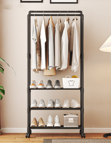 رف تخزين شماعات الملابس بسيط قطعة واحدة