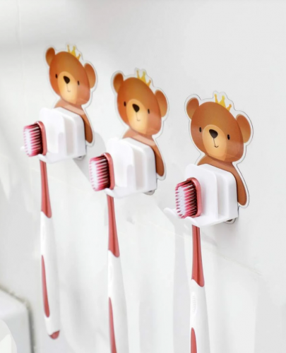 حامل فرشاة الأسنان بتصميم الدب قطعة واحدة