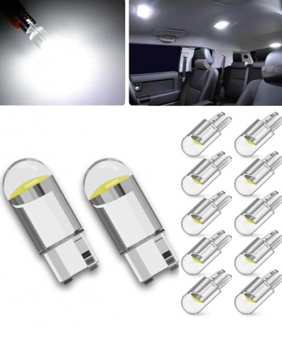 10قطع/طقم 7 لون السكن ليد مصباح سيارة لمبة أبيض كعب منحدر رخصة مصباح قبة مصباح