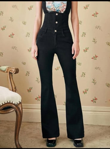 بنطلون جينز واسع من الاسفل