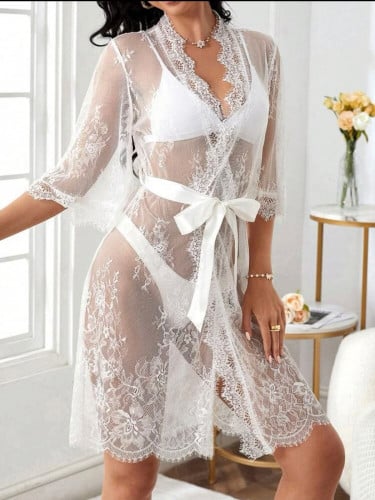 روب دانتيل طقم ملابس داخلية