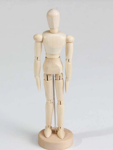 دمية بشرية مع قاعدة خشبية وحرفة تزيين موحد اللونة إبداعية لغرفة المعيشة وغرفة النوم