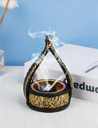 مبخرة بخور حلزوني نمط عتيق قطعة واحدة