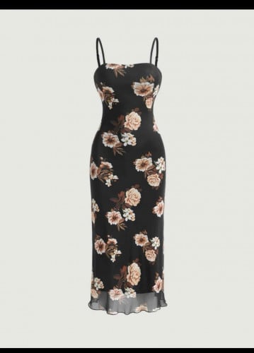 فستان كامي بطباعة