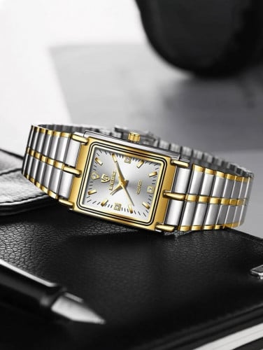 ساعات كوارتز بديكور حجر الراين قرص مؤشر مستطيل