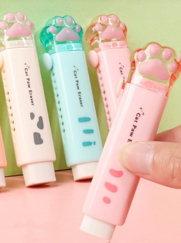 ممحاة قلم رصاص مخلب شكل عشوائي تصميم رسوم كارتون الى طالب قطعة واحدة