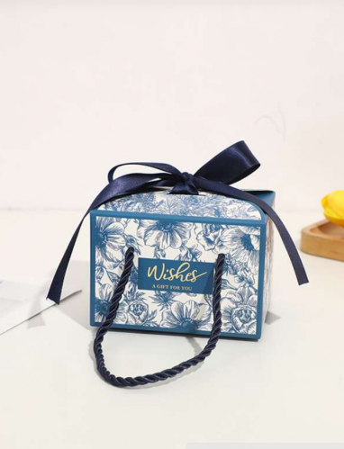 غلبة تغليف الهدايا حرف و طباعة زهرة هدية أسلوب أساسي مزخرف بعقدة الفراشة الى حفلة 6 قطع