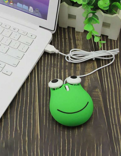 كارتون الضفدع تصميم لطيف ماوس USB كابل ، ماوس الألعاب