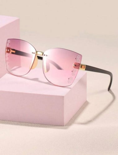 نظارات شمسية نمط حلزوني بدون اطار للبنات