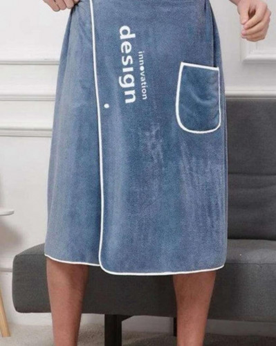 منشفة استحمام بطباعة عبارة رجالي