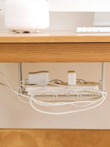 علبة إدارة الكابل تحت مكتب رف تخزين غرفة المعيشة المنزلية محول سلك الطاقة رف منظم لمطبخ المكاتب