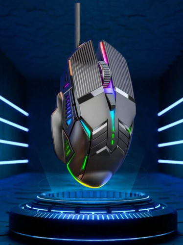 ماوس ألعاب سلكي انارة قطعة واحدة