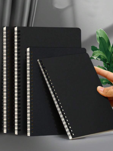 دفتر اليومية موحد اللون حلزوني أسلوب أساسي محمول متعدد الأغراض الى مكتب قطعة واحدة A5