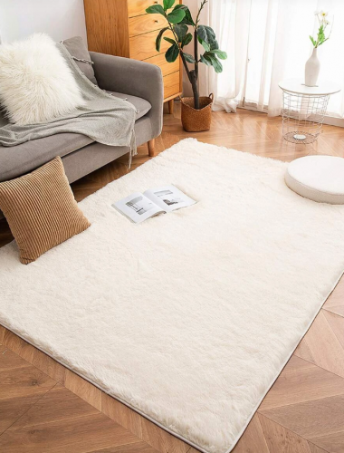 سجادة أرضية أبيض البوليستر زغبي الى منزل قطعة واحدة 50 *80