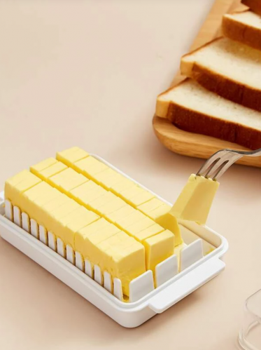 حاوية تخزين الزبدة وحاوية تخزين الطعام وطبق زبدة قابل للفصل مع غطاء وطبق زبدة محكم الإغلاق وهدايا المطبخ