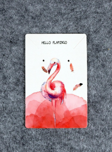 10 قطع بطباعة فلامنغو مجوهرات متفاخر مبسط مجوهرات بطاقة الى منزل و السفر