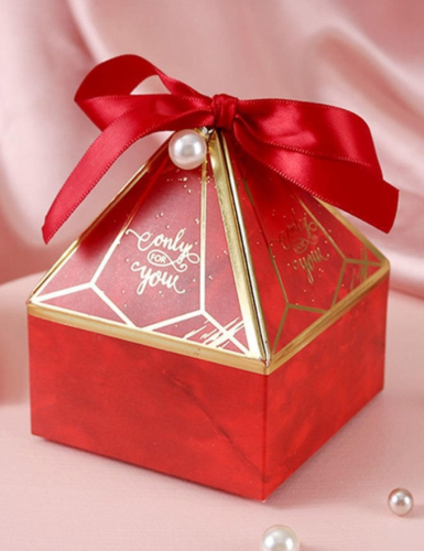 صندوق ورق هدية نمط رخامي للحفلة 10 قطع