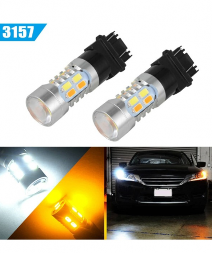 2 قطع لمبة اضاءة مزدوج لون أبيض العنبر دور الإشارة & مصباح مصباح الى دودج 1500 2500