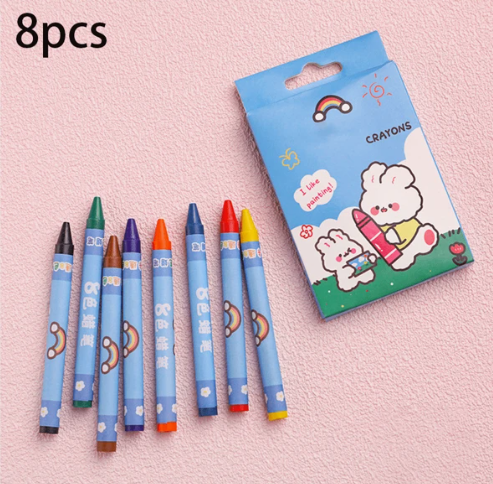 قلم تلوين تصميم رسوم كارتون 8 لون طالب رسم