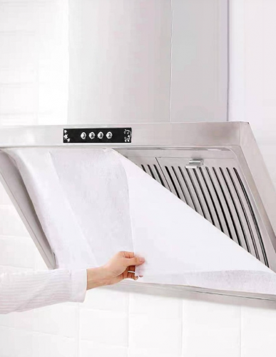 12 قطعة أبيض شفاط المطبخ مصفاة مبسط غير منسوج قماش شفاط المطبخ مصفاة الى مطبخ