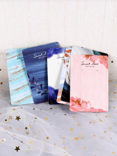 10 قطع نمط اوراق الشجر مجوهرات تخزين بطباعة أحرف ورق مجوهرات بطاقة العرض الى استدام بيت