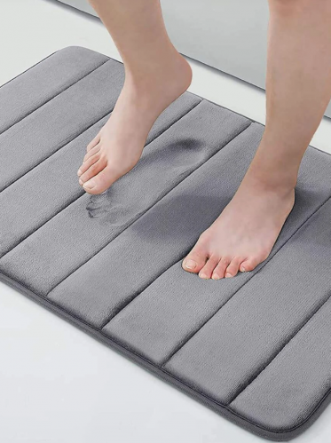 سجادة حمام من المخمل المرجاني المضادة للانزلاق ، امتصاص سريع للماء ، غسيل في الغسالة الجافة ، بساط تواليت ، ناعم ، مريح ، حصيرة سهلة