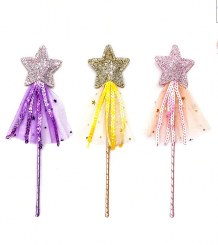 عصا دعابة القط مزخرف بنجم عشوائي الى قط الى قطعة واحدة