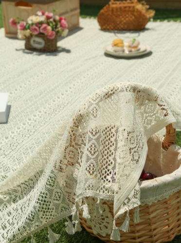 سجادة عتيق موديل فرنسي مجوف دانتيل النزهة البوليستر البني الفاتح خارجي الى خارجي قطعة واحدة