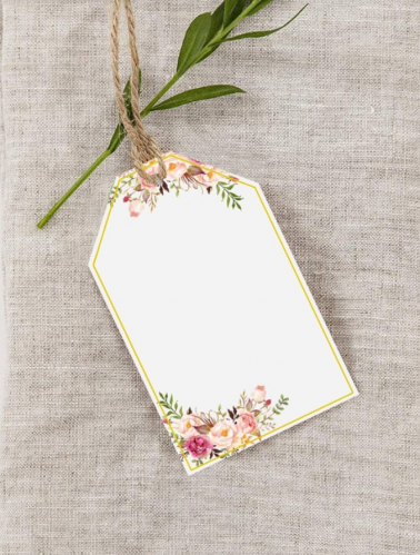 10قطع/طقم ورق بطاقة تغليف الهدايا مع حديث نمط زهري ملصق هدية للحفلة