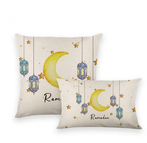 قطعة واحدة رمضان قمر و فانوس طباعة خارجي غطاء وسادة لرمضان 50*30