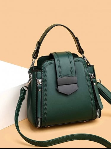 حقيبة يد مبسط سحاب امامي أخضر