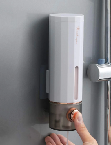 موزع لوشن و صابون معلق على الحائط برسومات حروف ضفط الصابون