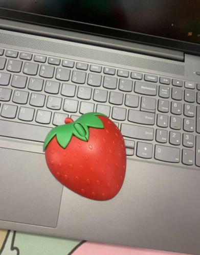 ماوس بتصميم الفراولة لطيف مزود بكابل USB ، فأرة ألعاب