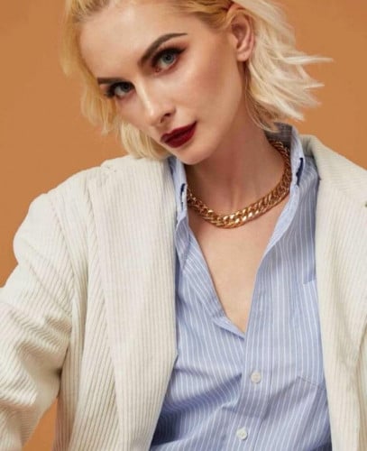 قلادة سلسلة سميك ذهبيه