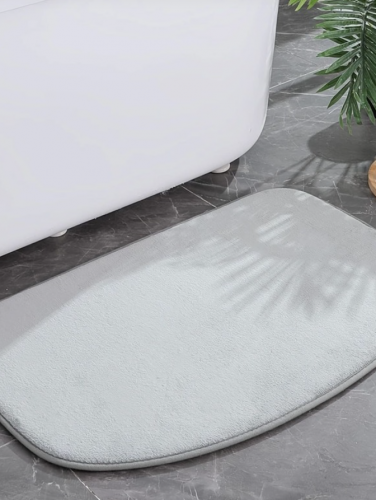سجاد حمام موحد اللون استحمام مبسط البوليستر مانع للانزلاق الى حمام قطعة واحدة 40*60