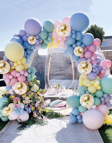 قوس البالون لون مختلطة إكليل بالون الى حفلة عيد ميلاد زخرفة 123 قطعة