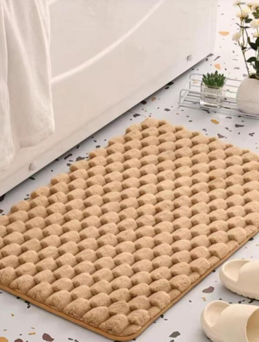 قطعة واحدة موحد اللون حمام امتصاص الماء سجادة , مرحاض مانع للانزلاق سجادة , باب المدخل قدم وسادة 40*60