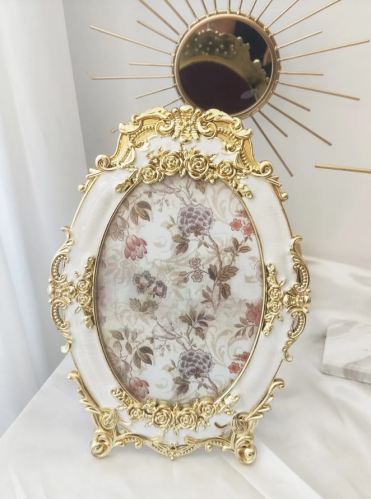 إطار صورة مزخرف بزهر قطعة واحدة مع ورق داخلي عشوائي قطعة واحدة