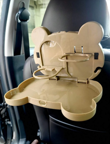 صينية الطعام بتصميم دب كرتون مقعد سيارة خلفي قطعة واحدة