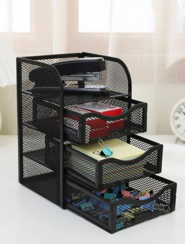 صندوق تخزين القرطاسية متعدد الطبقات