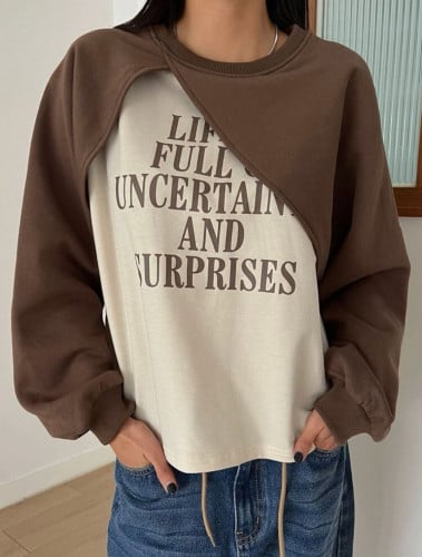 يلوفر بطباعة أحرف اكمام بلونين