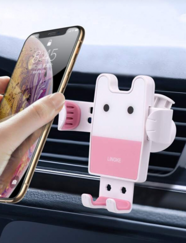 حامل تلفون بمنفذ هوائي سيارة بجرافيك رسوم كارتون