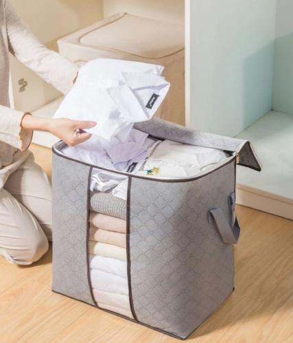 حقيبة تخزين ملابس عادية ومنظم تخزين بسعة كبيرة وحقيبة متعددة الاستخدامات مقاومة للغبارللفراش والملابس