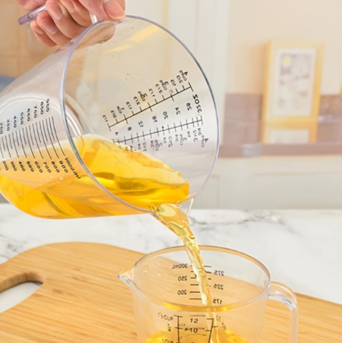 كوب قياس قطعة واحدة ، كوب قياس سائل شفاف حديث للمطبخ 1000 مل