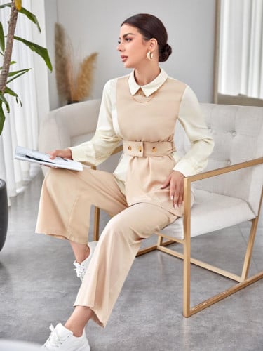 طقم قطعتين راقي باللوان هادئه