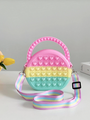 قطعة واحدة ألوان متجانسة خيالي حقيبة ضغط الفقاعة تصميم ألعاب تفاعلية للحزب