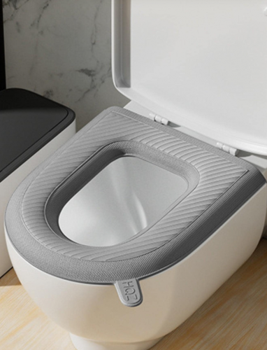 وسادة مقعد المرحاض لاصقة ضد للماء مرحاض مقعد أسلوب أساسي رمادي محمول الى حمام قطعة واحدة