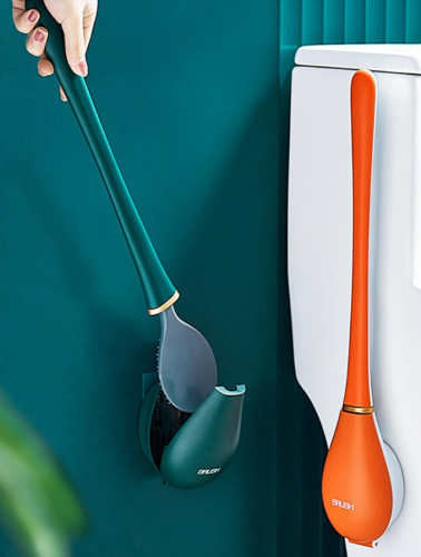 فرشاة تنظيف المرحاض مقبض طويل قطعة واحدة